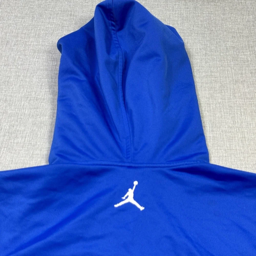Jordan Full Zip Hoodie Mens Medium Blue Fleece Hooded Pockets Zip Pocket‎